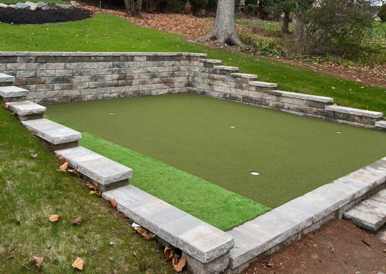 Putting Green with Retaining Wall