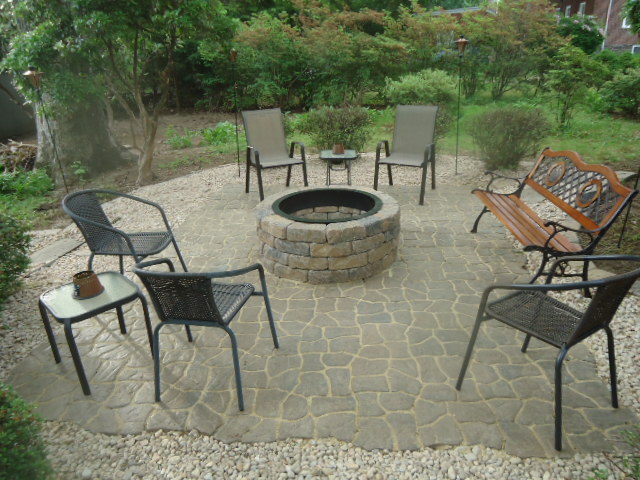 Natural Stone with Fire Pit