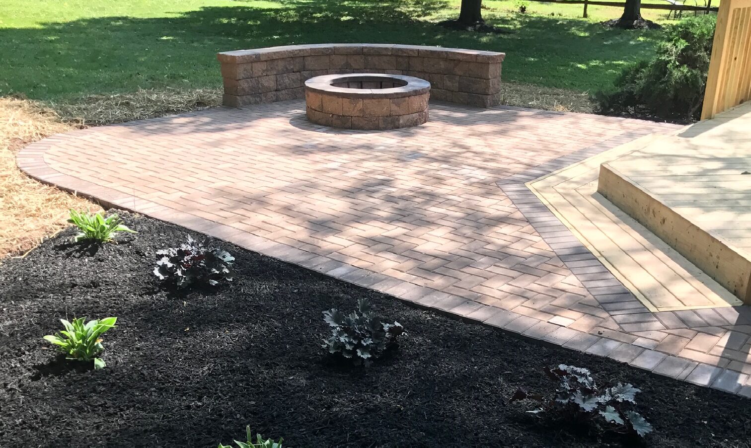 Paver Patio with Fire Pit